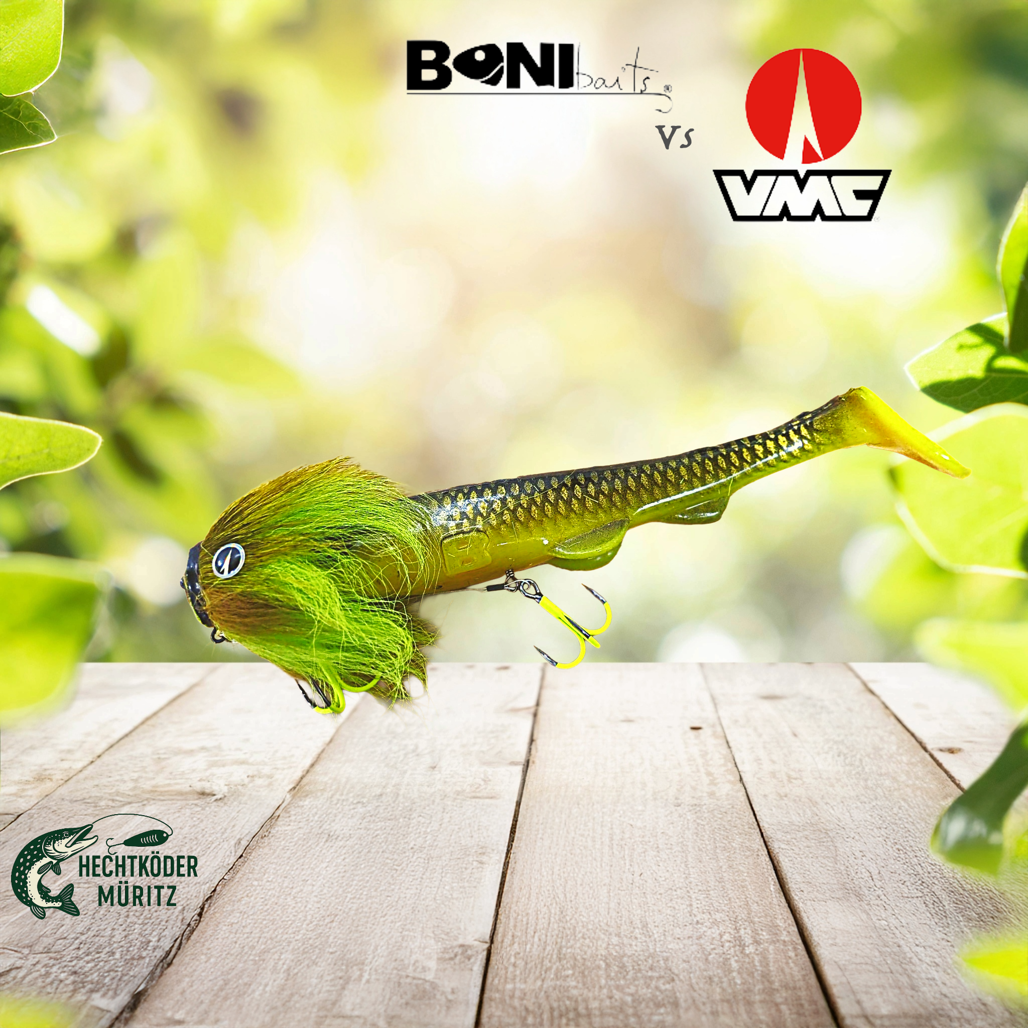 VMC Mustache 40gr Chatreuse + Bonibaits Happy Slim 23cm